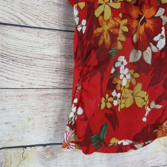 Nine West Red Floral Swimsuit Cover-Up Tank Top - Picture 7 of 7